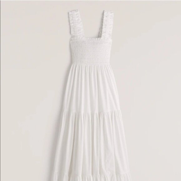 Abercrombie & Fitch Smocked Poplin Maxi Dress (BNWT) - Picture 1 of 4